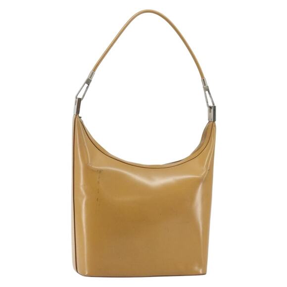 GUCCI Shoulder Bag Leather Brown Silver 001 001 - Picture 1 of 13